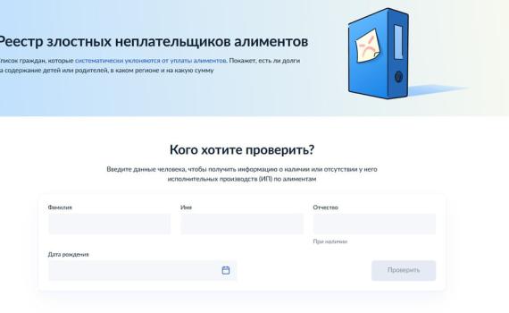 На Госуслугах появился реестр злостных неплательщиков алиментов